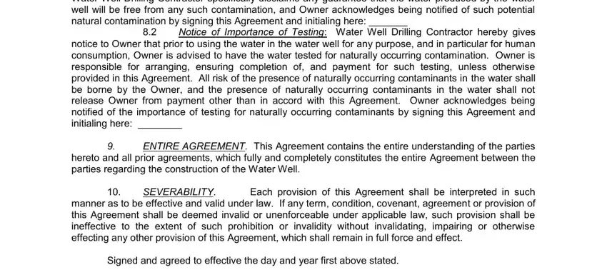 Water Agreement Well Form ≡ Fill Out Printable PDF Forms Online