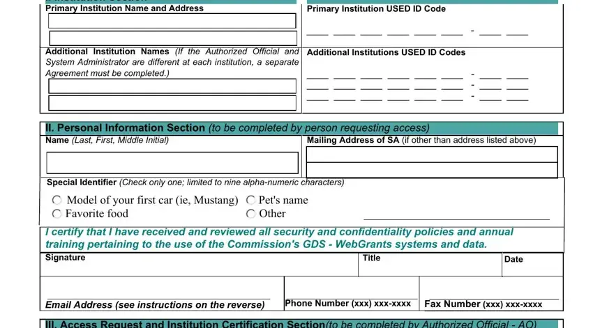 Filling out part 1 of Form 99 S002