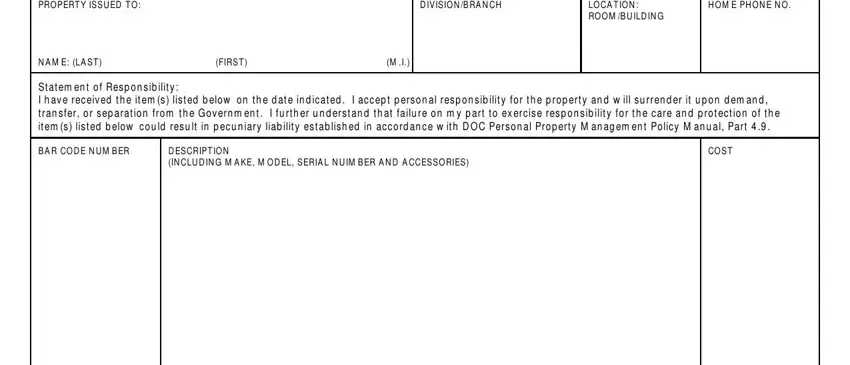 Filling in segment 1 of pecuniary