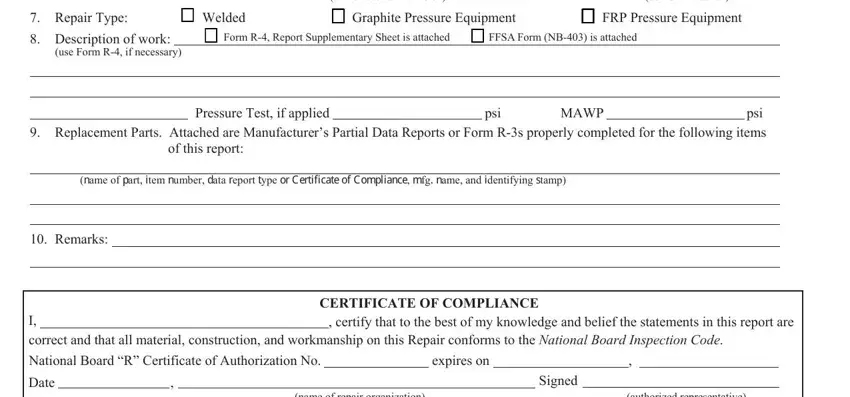 Filling in section 2 in nbic r 1 fillable form