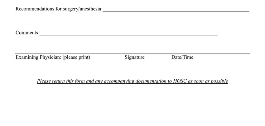printable surgical clearance form writing process shown (part 2)