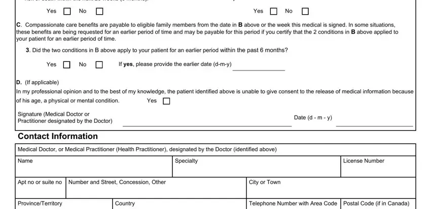 The right way to fill in ontario medical ei form portion 2