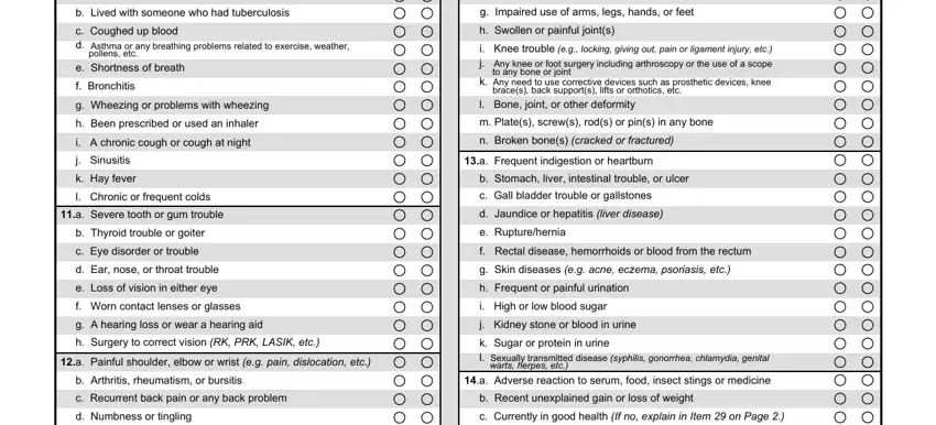 Tips on how to fill in form report medical history online portion 2