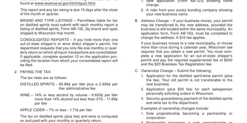 Form Ab 123 completion process explained (step 2)