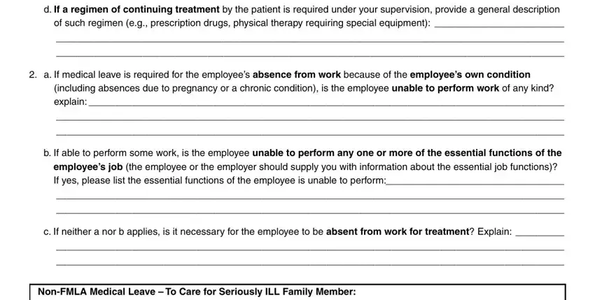 non fmla medical leave certification form conclusion process detailed (portion 4)