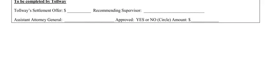 Assistant Attorney General, Tollways Settlement Offer, and To be completed by Tollway of illinois tollway payment plan request