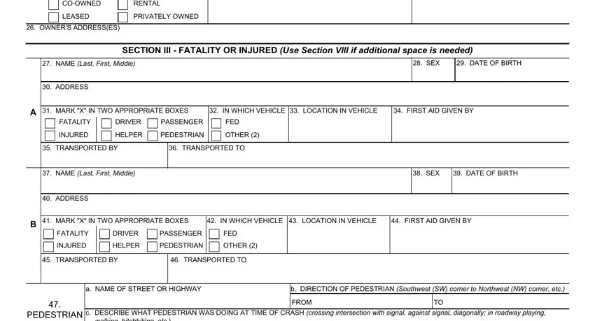 DRIVER, LEASED, and IN WHICH VEHICLE  LOCATION IN of word document accident report form
