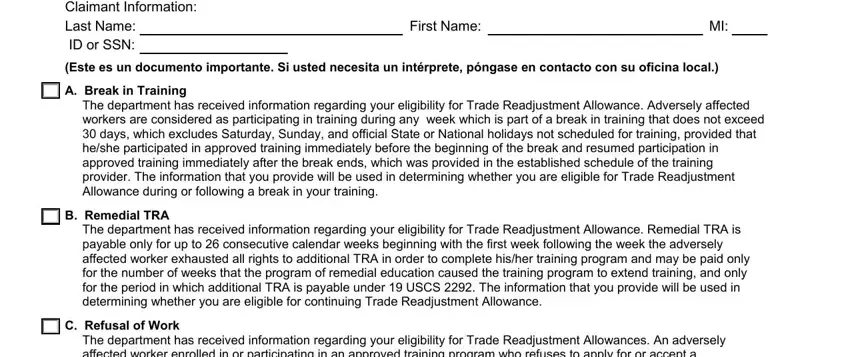 Part no. 1 of filling in Form Adj0018Fc