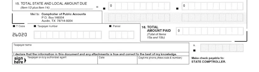 Stage number 3 for submitting printable form 01 922