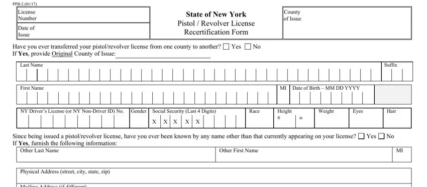 A way to complete ny form pistol license part 1