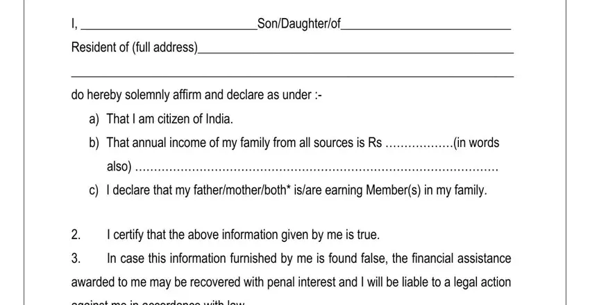 Tips on how to fill in income self declaration form portion 1