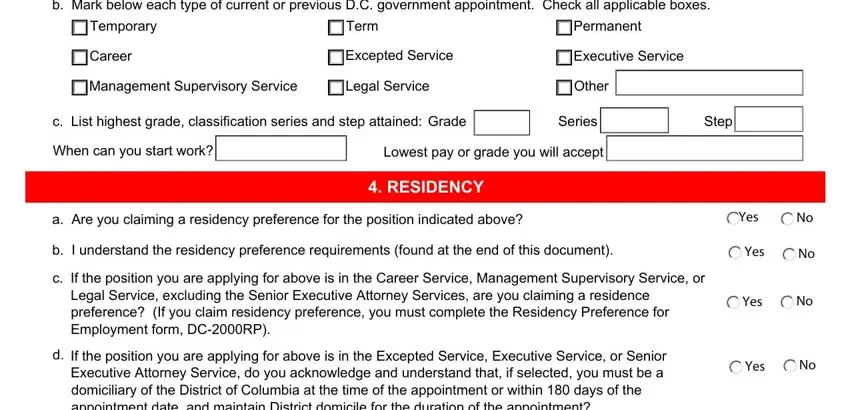 dc job application form writing process described (portion 2)