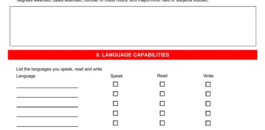 The way to complete dc job application form stage 5