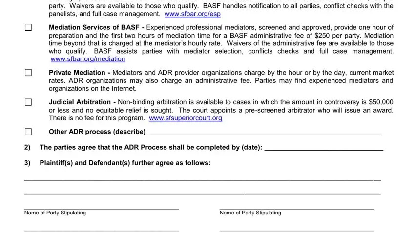 How one can fill out Form Adr 2 portion 1
