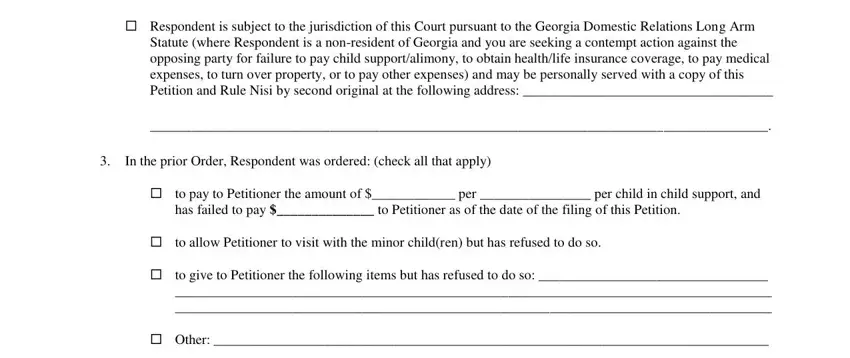 Filling in section 5 of contempt henry county