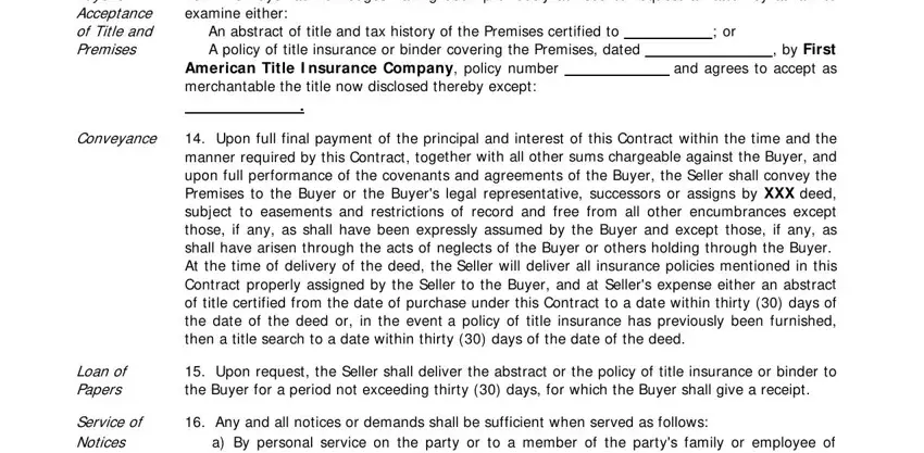 Guidelines on how to complete land contract form for michigan portion 5