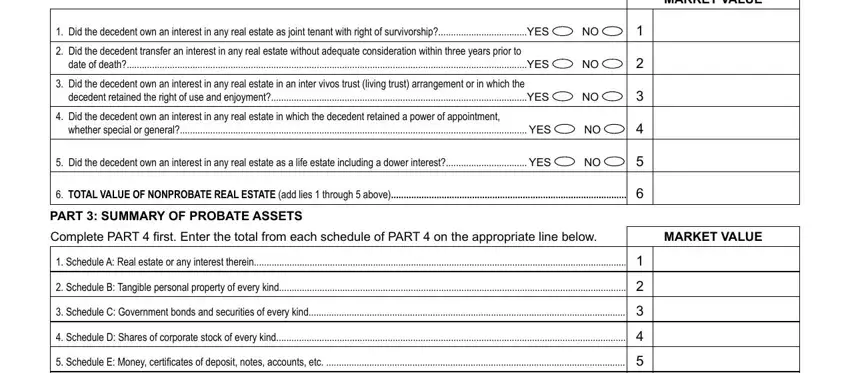 Filling out part 2 of wv estate forms form