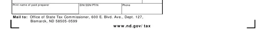 Filling out part 3 of North Dakota Form 38
