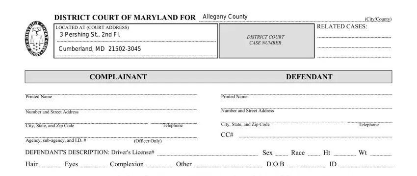 Find out how to prepare maryland application statement charges form stage 1