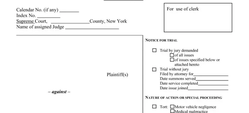 Writing part 1 in sample note of issue ny