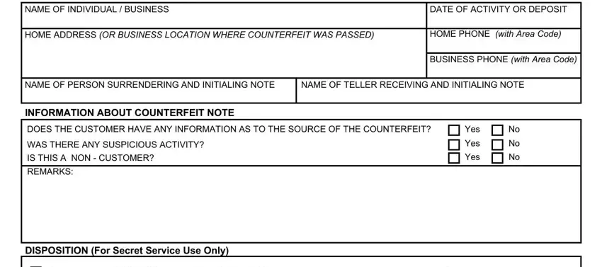 Guidelines on how to prepare counterfeit report step 2