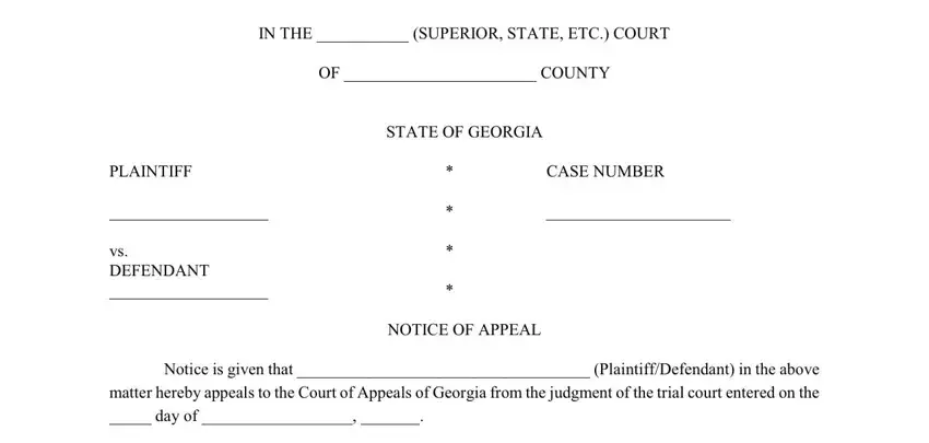 The best ways to fill in georgia court of appeals forms step 3