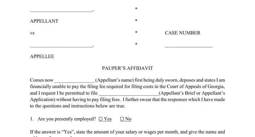 Guidelines on how to fill in georgia court of appeals forms part 5