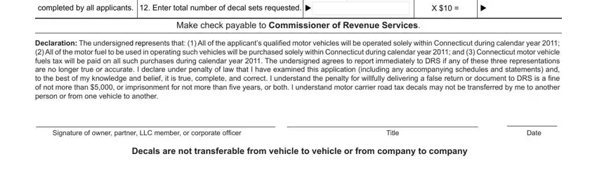 Guidelines on how to fill out 2011 portion 3