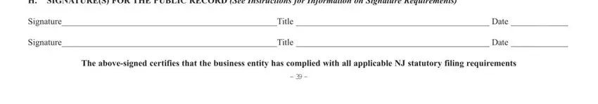 Part number 3 of filling out reg c ea form
