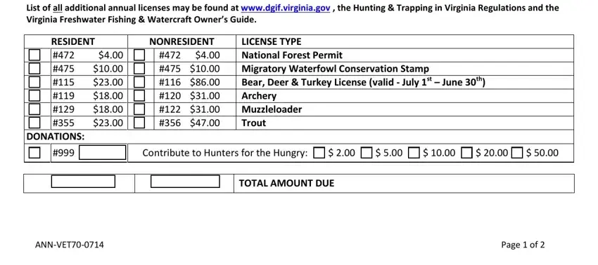Part no. 2 of submitting disable virginia lifetime hunting and fishing application online