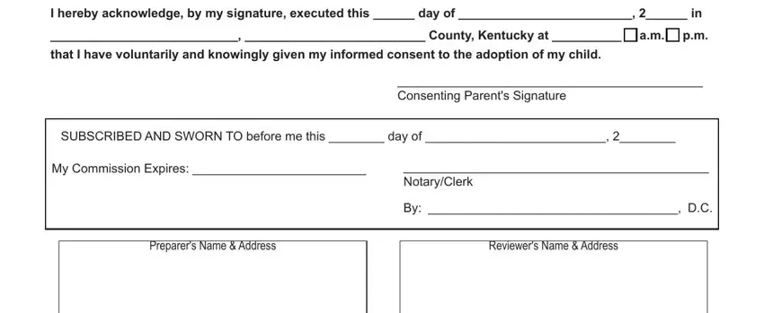 How one can fill in kentucky stepparent adoption stage 5