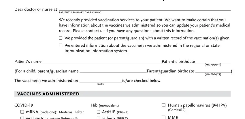 vaccination template create completion process explained (step 1)