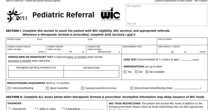 How one can fill in cdph pediatric referral form stage 1