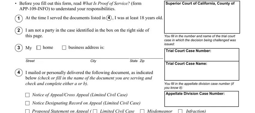 Part no. 1 of filling in proof service division printable