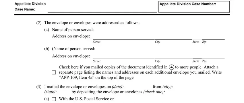 Filling in part 3 of proof service division printable