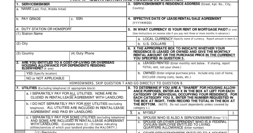 Filling in section 1 of dd form 2367 fillable