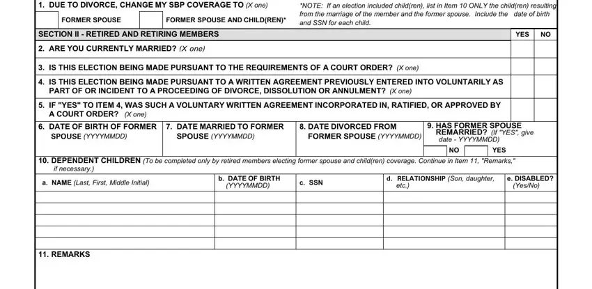 How you can fill in dd form 2656 1 fillable part 1