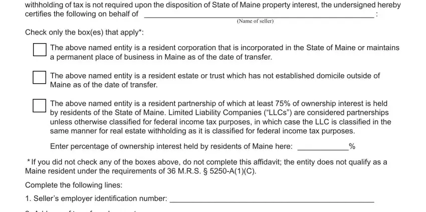 A way to fill in maine rew forms portion 1