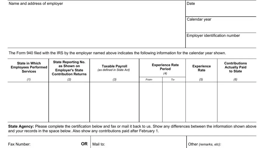 Irs Form 940 B conclusion process described (stage 1)