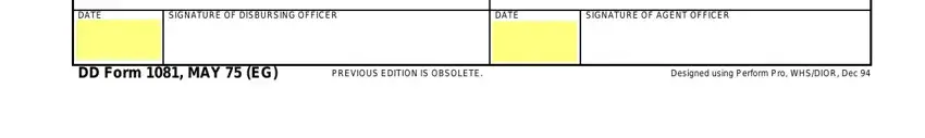Filling out section 3 in dd form 1081 fillable