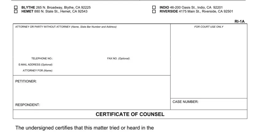 Tips to fill out certificate of counsel step 1