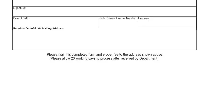 Filling in section 2 in colorado dr2989