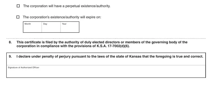 Guidelines on how to fill in kansas rr certificate step 4