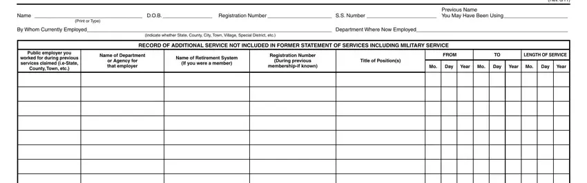 Filling in segment 1 of nys retirement form rs5042