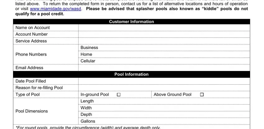 Guidelines on how to complete pool credit fill part 1