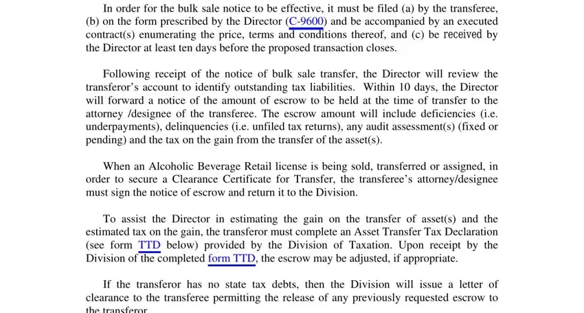 Writing segment 1 in transferor taxation