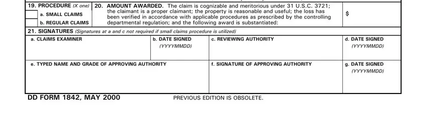 c REVIEWING AUTHORITY, g DATE SIGNED YYYYMMDD, and d DATE SIGNED YYYYMMDD in dd 1842