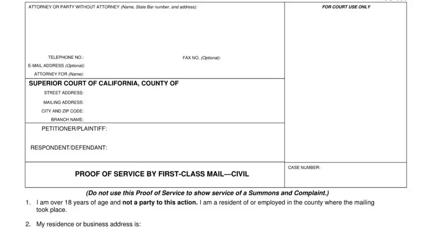 proof of service form california by mail writing process clarified (stage 1)