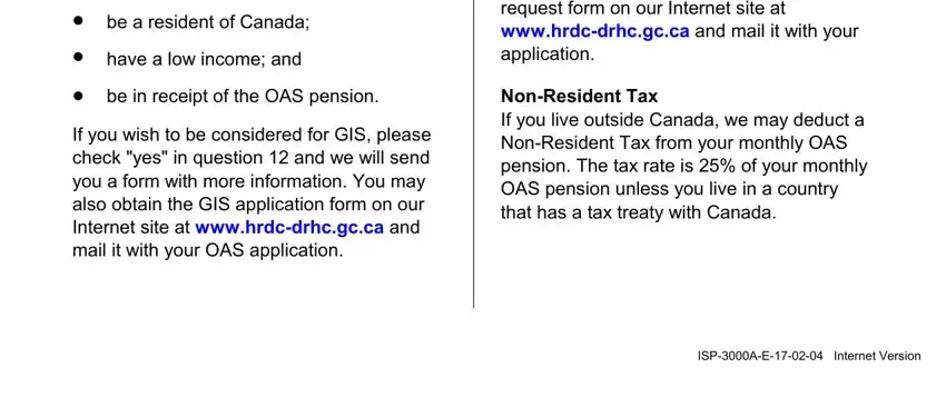 The right way to fill out oas application pdf step 2