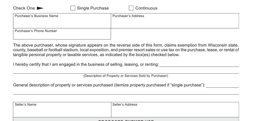 Writing part 1 of wisconsin sales tax exemption form 2020